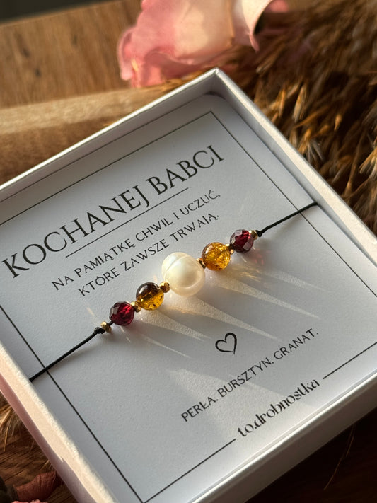Bransoletka dla Babci "AMBER"