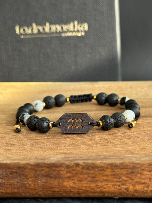 Bransoletka zodiakalna męska WODNIK