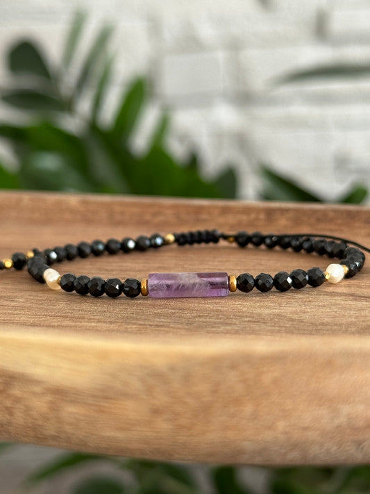 Ametyst, spinel, perła