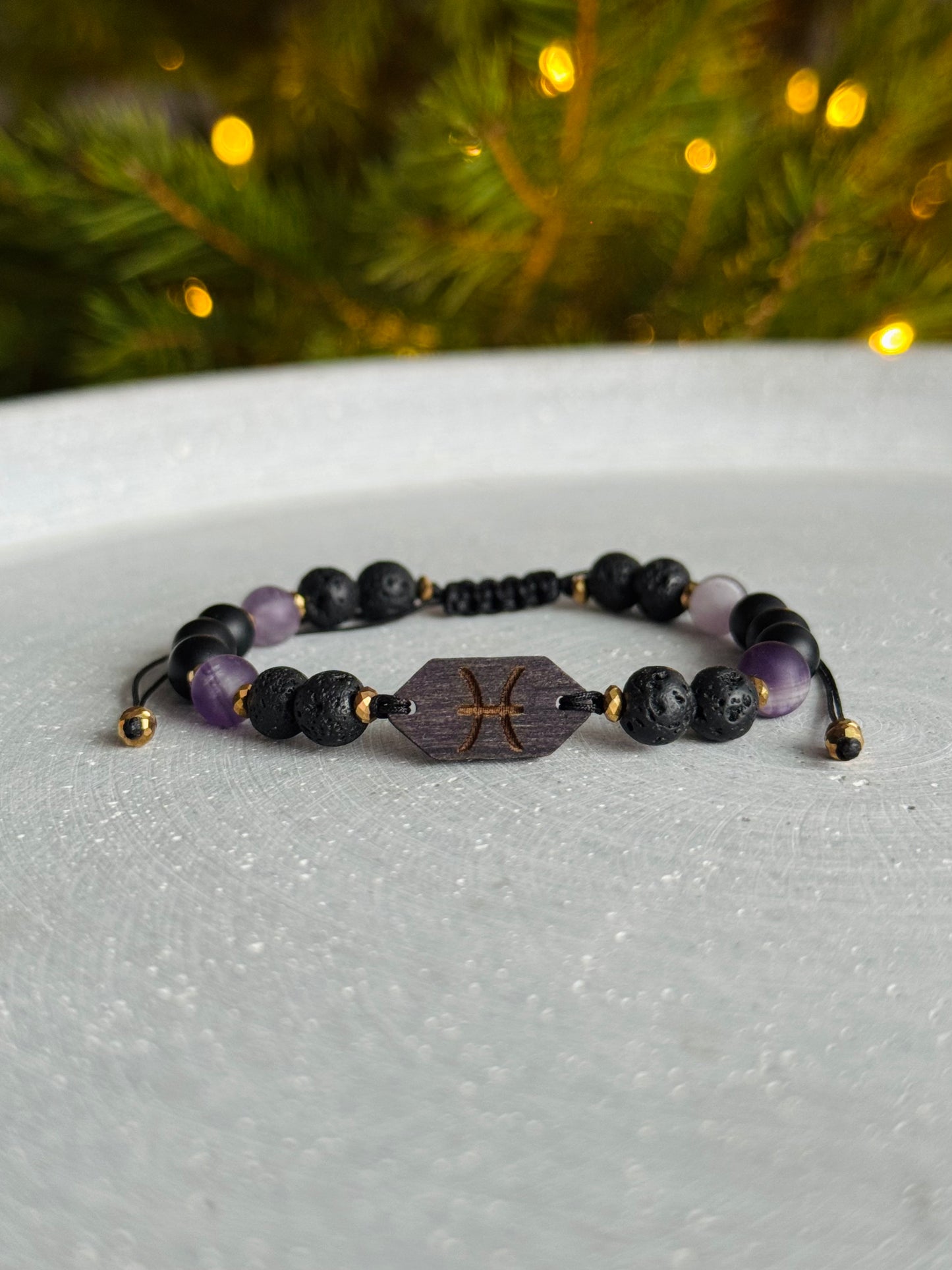 Bransoletka zodiakalna męska RYBY