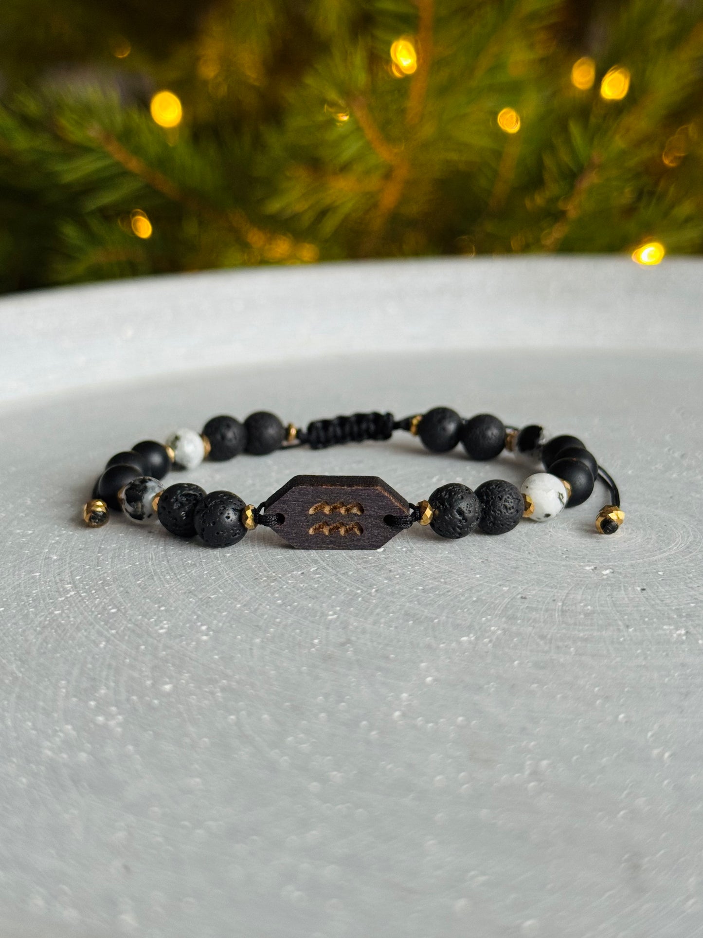 Bransoletka zodiakalna męska WODNIK